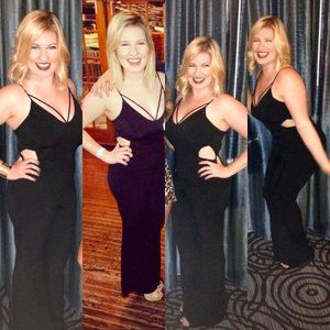 Charlotte Russe Black Jumpsuit w/cut-outs